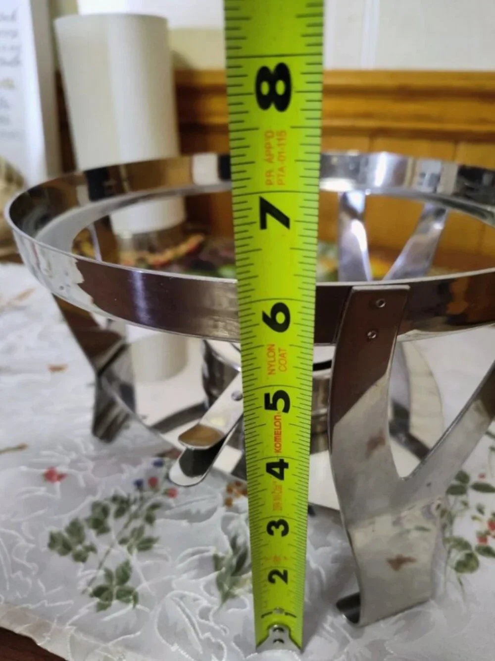 Princess House Heritage Buffet Server Base Stainless Steel 9-1/2